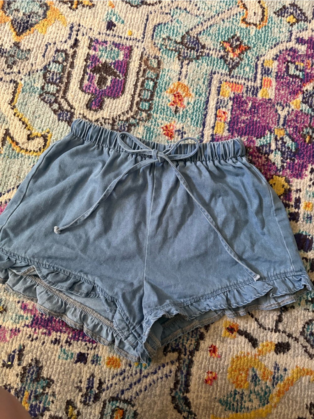 Light Wash Denim Stretchy Shorts